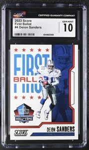 2023 Score Deion Sanders #4 First Ballot Football CGC 10 - Picture 1 of 2