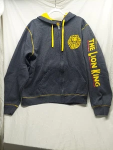 Disney The Lion King Broadway Musical Gray Yellow Zipper Hoodie Jacket - XLarge - Picture 1 of 10