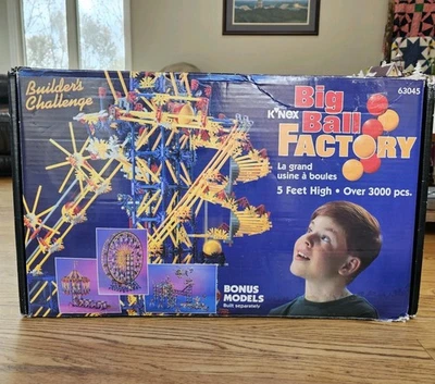 K'NEX Big Ball Factory 63045 With Box Instructions Missing One Piece READ Bonus - Image 1 of 4