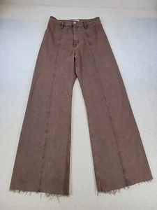 Pistola High Rise Wide-Leg Penny Seamed Jeans Brown Size 28 Womens - Picture 1 of 14