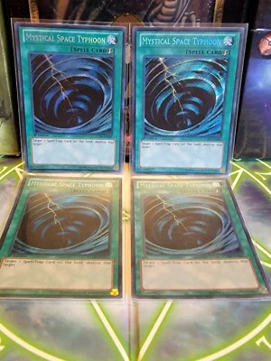 4×Mystical Space Typhoon (3) 1st Ed LCJW-EN062 + (1) LCYW-EN062 Secret Rare NM/M - Image 1 of 4