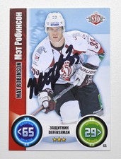 2013-14 Topps KHL Stars #66 Mat Robinson Autograph