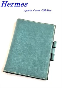 Hermes Agenda Cover Grand Model GM Size Notebook Cover Blue (2121) - Picture 1 of 10