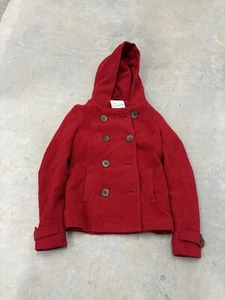 Pristine! Aeropostale Soft Wool Blend Vintage Apple Red Peacoat Size XS - Picture 1 of 4