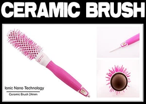 Hairdresser Salon Brush Blow dry Styling 24mm Ceramic Brush - Picture 1 of 5