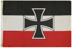 German Jack 1871-1903 Kriegsschiffgösch 100D Woven Poly Nylon 3x5 3'x5' Flag - Picture 1 of 4