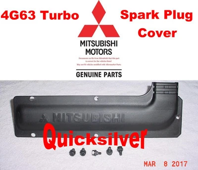 91 99 Mitsubishi Eclipse Eagle Talon 4g63 Turbo Spark Plug Cover & Bolts NEW OEM - Image 1 of 2