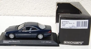 Minichamps 1:43 Mercedes-Benz CL Coupe, 1999, blu scuro DB904 - IMBALLO ORIGINALE + nuovo - Foto 1 di 5