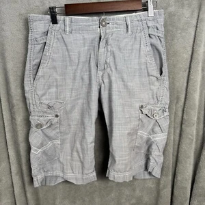 Pantalones Cortos de Carga Informales Negros con Hebilla Para Hombre 31 Gris Algodón Bolsillos Cortados Ajuste Estándar - Imagen 1 de 14