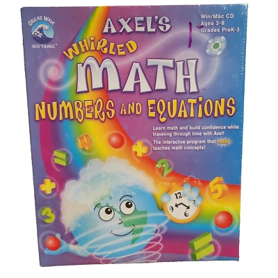 Axel's Whirled Math Numbers & Equations Software PC Mac Windows NIB Ages 3 & Up - Image 1 of 4