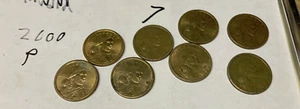 2000 P Sacagawea Native American Golden Dollar LOT OF 8 FREE SHIPPING - Picture 1 of 3