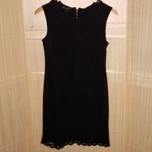 Inc International Concepts Black Knit Sleeveless Crochet Detail Sheath Dress 14 - Picture 1 of 6