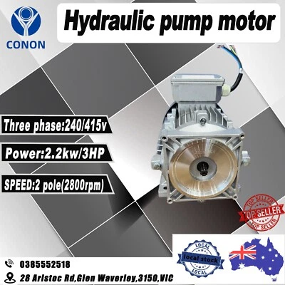 three phase 2.2kw 2800rpm Hydraulic spline motor vehicle CAR lift hoist 9 spins - Image 1 of 4