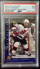 2001 Be A Player Memorabilia Sapphire Scott Stevens #26 PSA 7 Devils 8/100