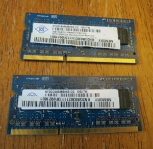 Nanya 2x2GB (4GB) DIMM 1333 MHz PC3-10600 DDR3 204-pin SDRAM Laptop Memory - Picture 1 of 2