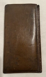 Prince Gardner Wallet Men's 7" X 4" Brown Leather Travel Billfold Checkbook - Picture 1 of 4