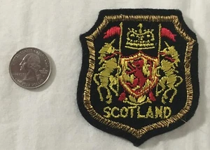 Vintage Large Patch SCOTLAND Royal Arms Lion Rampant Scottish Souvenir Badge - Picture 1 of 2