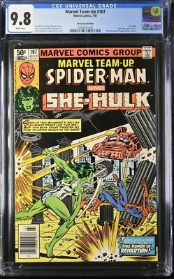 🔥 Marvel Team-Up 107 NEWSSTAND CGC 9.8 Spider-Man She-Hulk Jim Shooter 1981, - Image 1 of 4