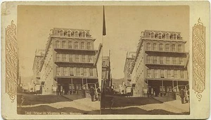 Continent Stereoscopic Stereoview # 46 (1870's) Virginia City, Nevada - Bild 1 von 2