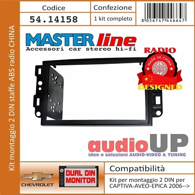 Cadre D'Autoradio 2 din Chevrolet Aveo 2006>2011 Supports ABS, Radio Chinoises - Photo 1/4