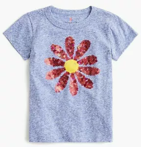 👕 J.Crew Girls Kids' sequin daisy T-shirt 👕 - Picture 1 of 1