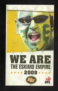 Edmonton Eskimos--2009 Pocket Spielplan--CFL - Bild 1 von 1