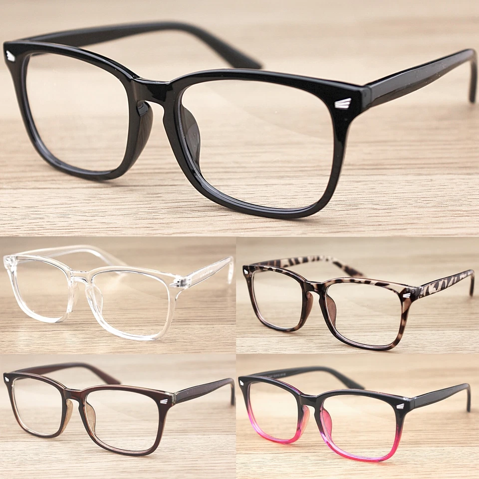 Square Frame Keyhole Clear Lens Glasses Women's Mens Fashion - Image 1 of 1