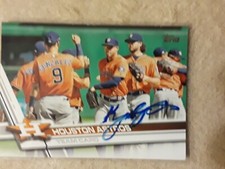 Kyle Tucker MLB 2017 Topps Autograph Signed Houston Astros Team Card Rookie 