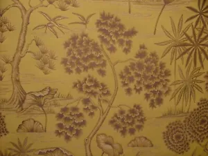 Cojín persiano tapizado cortina tela jacquard mimosa árbol oriental japonés - Imagen 1 de 21