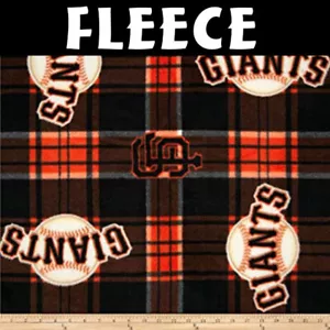 MLB San Francisco Giants Plaid 6613-B Fleece Fabric by the Yard - Picture 1 of 1