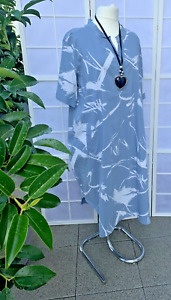 Lagenlook Kekoo letnia sukienka sukienka kształt tulipana biała niebieska 54 56 rozm. 5