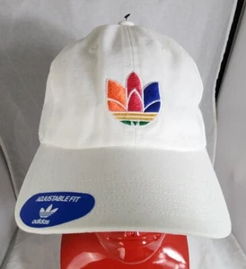 New Adidas Originals 3D trefoil snapback hat cap white Summer Pride - Picture 1 of 11