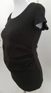 Kurz Arm MAMA Shirt Schwarz von H&M Größe S 100 % Baumwolle - Bild 1 von 10