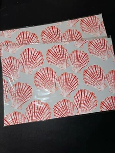 48 Pack 11x17 Inch Seashells Paper Placemats for Dinner Table Birthday Party Art - Picture 1 of 1