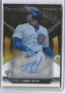 2015 Topps Strata Auto Jorge Soler #SA-JS Rookie Auto RC Cubs Marlins - Picture 1 of 2