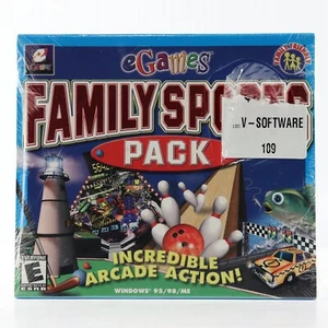 Family Sports Pack (PC CD-Rom Video Game, 2001 Egames) SEALED NEW Golf, Racing - Picture 1 of 6