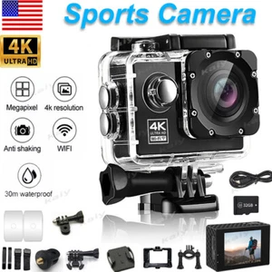 4K Action Camera Sport Video Underwater Waterproof Camera Wifi Remote +32GB Card - Picture 1 of 12