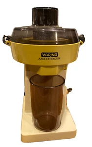 Vtg 1980's Waring Juice Extractor Juicer Mustard Yellow Appliance - Picture 1 of 6