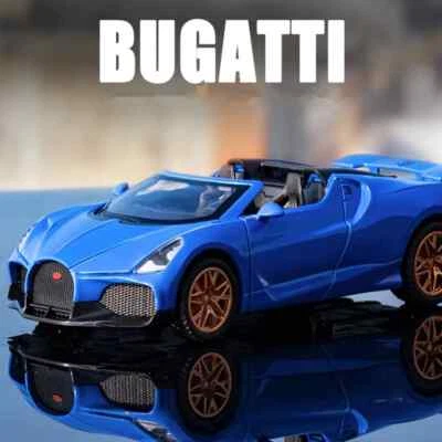 1:32 Bugatti Mistral W16 Alloy Sports Car Model Diecast Toy Vehicles Sound Light - Image 1 of 4