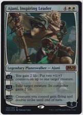 MTG Foil 1X Ajani, Inspiring Leader X1 M20 Magic 2020 - Played