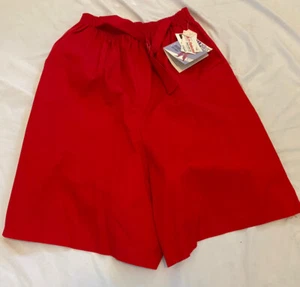 Vintage BBW Big Beautiful Woman red skirt skort capri Skirt SZ 32 USA High rise - Picture 1 of 9