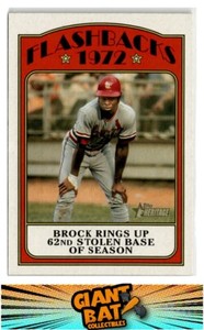 2021 Topps Heritage #BFB-LB Lou Brock Baseball Flashbacks