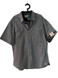 Free Planet Men’s 2X Short Sleeve Button Shirt Size NWT Blue - Picture 1 of 9
