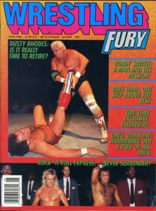 DUSTY RHODES Wrestling Fury Magazine June 1988 ROCK N ROLL EXPRESS/RANDY SAVAGE - Picture 1 of 3