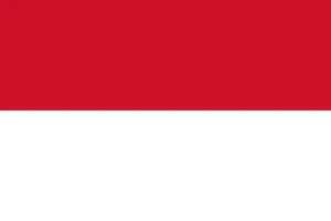 INDONESIEN LÄNDERFLAGGE, AUFKLEBER, DECAL, 5 JAHRE VINYL, STAATSFLAGGE - Bild 1 von 1