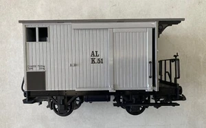 G Gauge LGB 94007 AL K 51 Gray Covered Freight Car - Picture 1 of 12