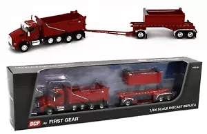 2022 DCP 1:64 *RED* Kenworth T880 Rogue Dump Truck & Transfer Dump Trailer NIB - Picture 1 of 6
