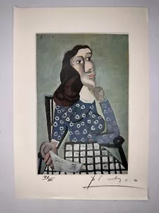 PABLO PICASSO Original Vintage Art Print Lithograph Signed Limited with COA - Picture 1 of 3