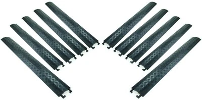 CP CABLE PROTECTOR 10x 1 Kanal Kabelbrücke PVC schwarz Kabelkanal Kabel Überfahrschutz Kabelschutz