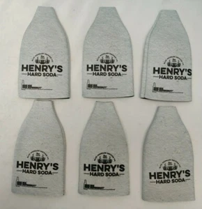 Bottiglia birra Henry's Hard Soda Koozie 6 totale nuova e mai usata - Foto 1 di 9